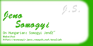 jeno somogyi business card